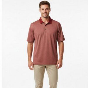 Axis Men's Polo/ Golf Shirt Short Sleeve 1/4 Button, Rust Colors, Cotton, sz XL